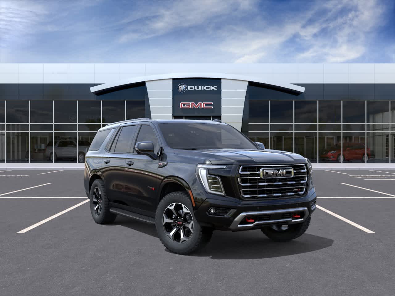 2026 GMC Yukon AT4 in Onyx Black — front three-quarter view