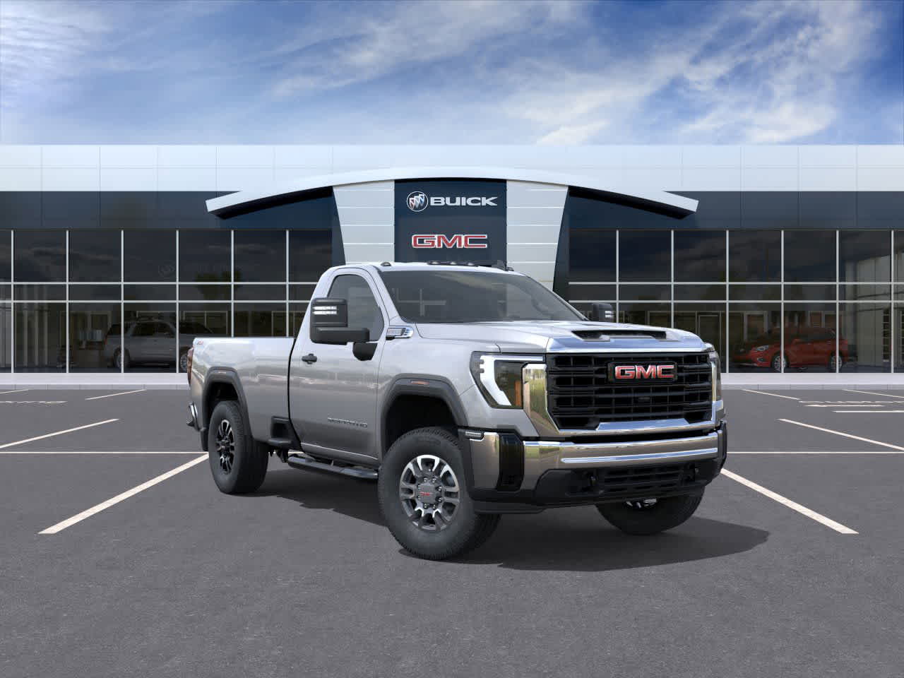 2026 GMC Sierra 3500 HD Pro in Sterling Metallic — front three-quarter view