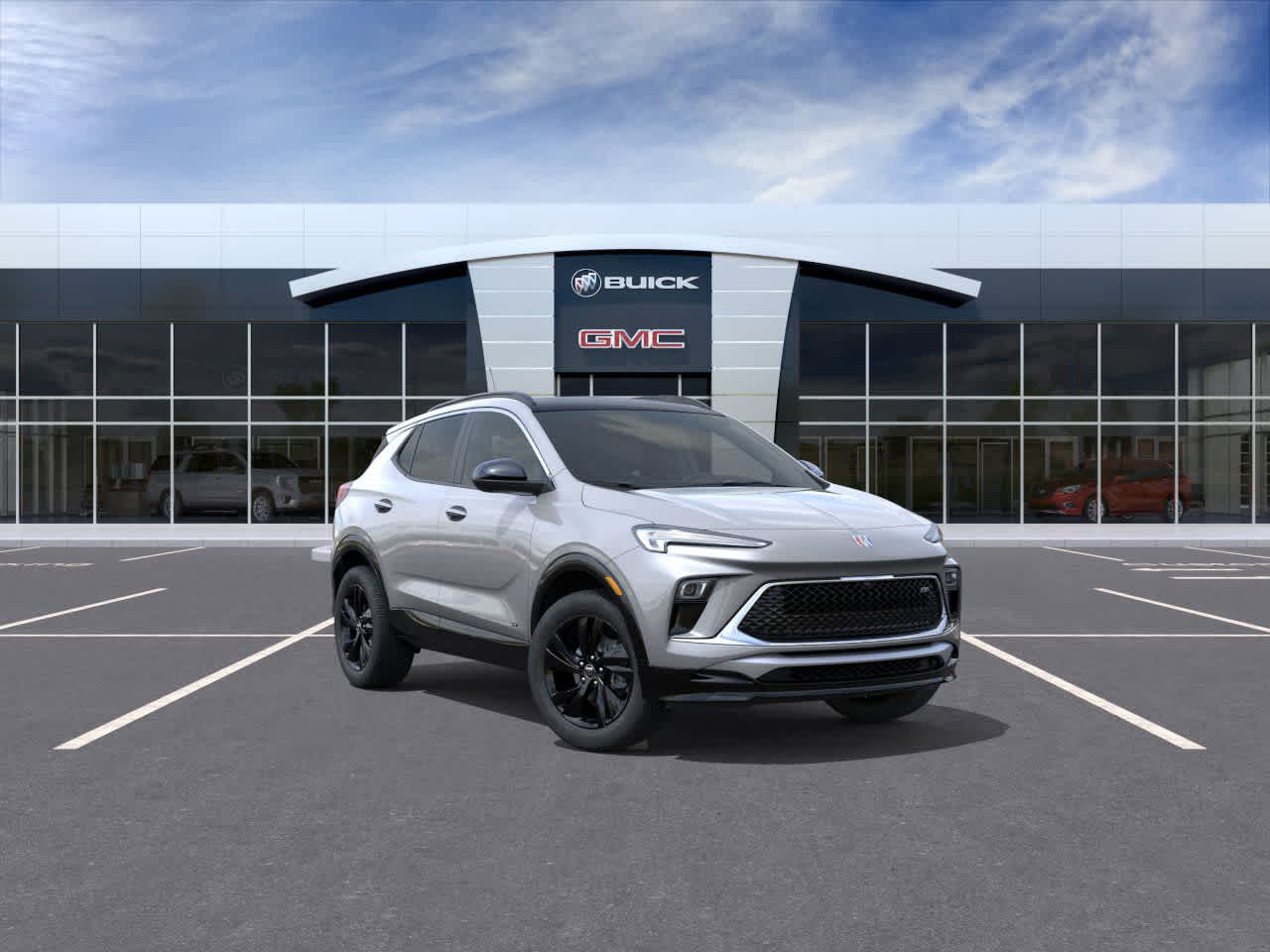 2026 Buick Encore GX Sport Touring in Moonstone Gray Metallic — front three-quarter view